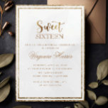 金ゴールドグリッターフレームクリームSweet sixteen16誕生日 招待状<br><div class="desc">金ゴールドグリッターフレームクリームSweet sixteen16誕生日</div>