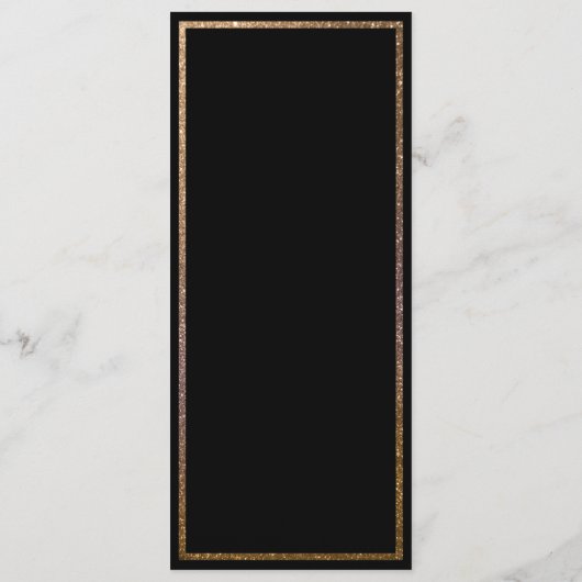 金ゴールドグリッターフレームテーブル番号カスタムメニュー メニュー (裏面)