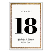 金ゴールドグリッターフレームテーブル番号 テーブルナンバー (裏面)