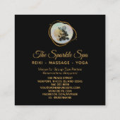 *~*金ゴールドグリッターフレームバラフローラOpal スクエア名刺 (裏面)