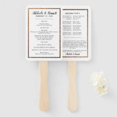 金ゴールドグリッターフレーム結婚式 プログラムファン ハンドファン (正面&裏面)