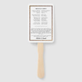 金ゴールドグリッターフレーム結婚式 プログラムファン ハンドファン (裏面)