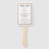 金ゴールドグリッターフレーム結婚式 プログラムファン ハンドファン (正面)