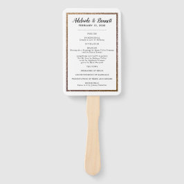 金ゴールドグリッターフレーム結婚式 プログラムファン ハンドファン