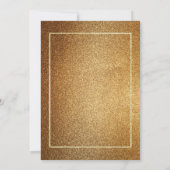 金ゴールドグリッターフレーム&ビール 招待状 (裏面)