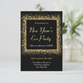 金ゴールドグリッターフレーム – 3x5大晦日パーティー 招待状 (スタンド正面)