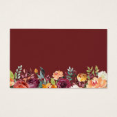 金ゴールドグリッターフローラベビーシャワー書依頼カード (裏面)