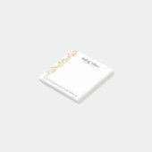 金ゴールドグリッターフローラレースアクセント ポストイット (アングル)