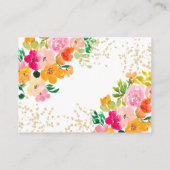 金ゴールドグリッターフローラ植物基金卒業 エンクロージャーカード (裏面)