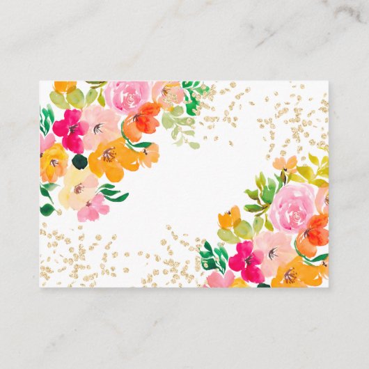 金ゴールドグリッターフローラ植物基金卒業 エンクロージャーカード (裏面)