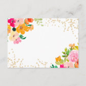 金ゴールドグリッターフローラ植物学アドバイス卒業 エンクロージャーカード (裏面)