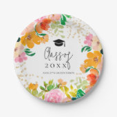 金ゴールドグリッターフローラ植物学級 ペーパープレート (正面)