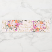 金ゴールドグリッターフローラ水カラーバス（ユダヤ教の）バル・ミツバー ペットボトルラベル (シングルラベル)