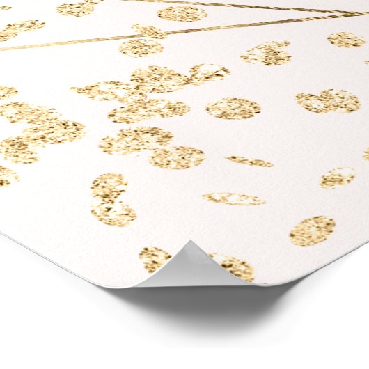 金ゴールドグリッターフローラ水色卒業へようこそ ポスター (角)