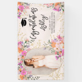 金ゴールドグリッターフローラ水色目盛おめでとう 横断幕 (縦)