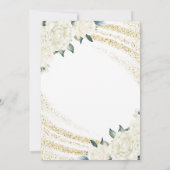 金ゴールドグリッターフローラSweet sixteen16誕生日 招待状 (裏面)