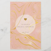 金ゴールドグリッターブライダルシャワーカップルへの願い (裏面)