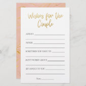 金ゴールドグリッターブライダルシャワーカップルへの願い (正面/裏面)