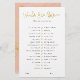 金ゴールドグリッターブライダルシャワーゲーム彼女はむしろ