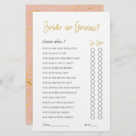 金ゴールドグリッターブライダルシャワーゲーム新郎新婦