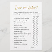 金ゴールドグリッターブライダルシャワーゲーム (正面)