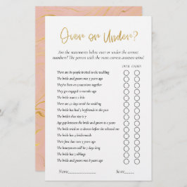 金ゴールドグリッターブライダルシャワーゲーム