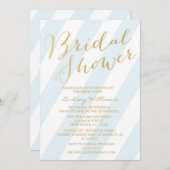 金ゴールドグリッターブライダルシャワー招待状 招待状 (正面/裏面)