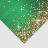 金ゴールドグリッターブライトグリーングラデーションフォイル 薄葉紙 (詳細)