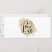 金ゴールドグリッターブラシストロークのギフト証明書のロゴ (裏面)