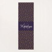 金ゴールドグリッターブラシストローク（紫） ヨガマット (裏面)