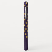 金ゴールドグリッターブラシストローク(紫) Case-Mate iPhoneケース (裏面/左)