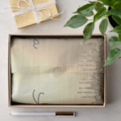 金ゴールドグリッターブラシ仕上げ金属モノグラム名 薄葉紙 (ギフト)