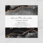 金ゴールドグリッターブラックアゲートスクエア名刺 スクエア名刺 (裏面)