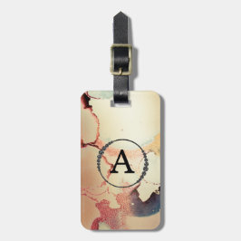 *~*金ゴールドグリッターブラックイニシャルダきらきら光るイヤ ラゲッジタグ