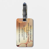 *~*金ゴールドグリッターブラックイニシャルダきらきら光るイヤ ラゲッジタグ (裏面縦)