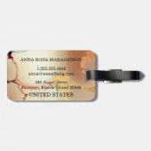 *~*金ゴールドグリッターブラックイニシャルダきらきら光るイヤ ラゲッジタグ (裏面横)