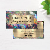 金ゴールドグリッターブラックオパール割引カード (デスク)