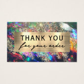 金ゴールドグリッターブラックオパール割引カード (正面)