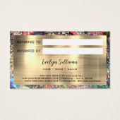 金ゴールドグリッターブラックオパール紹介カード (裏面)