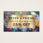 金ゴールドグリッターブラックオパール紹介カード (正面)