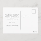 金ゴールドグリッターブラックシーズYes婚約 ポストカード (裏面)