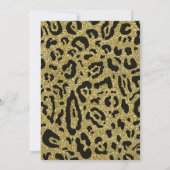 金ゴールドグリッターブラックチータヒョウ甘い16パーティー 招待状 (裏面)