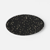 金ゴールドグリッターブラックニューイヤー ペーパープレート (アングル)