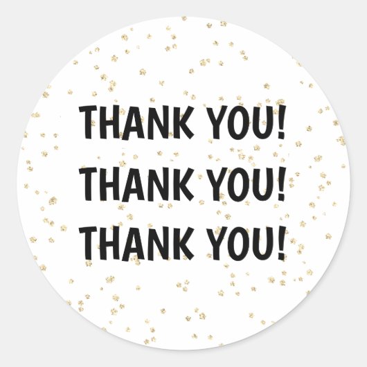 金ゴールドグリッターブラックニューイヤー ラウンドシール (正面)