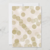 金ゴールドグリッターブラックバルーン女の子ベビーシャワー 招待状 (裏面)