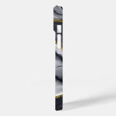 金ゴールドグリッターブラックパーソナライズ Case-Mate iPhoneケース (裏面 / 左)