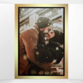 金ゴールドグリッターブラックマーブルフォト結婚ズ 三つ折り招待状 (内部中)