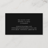 金ゴールドグリッターブラック理容師ポール理容師ビジネスCa 名刺 (裏面)