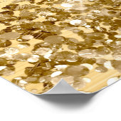 金ゴールドグリッターブラック21歳の誕生日パーティーへようこそ ポスター (角)