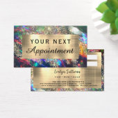 金ゴールドグリッターブラックopalアポイントメントカード (デスク)